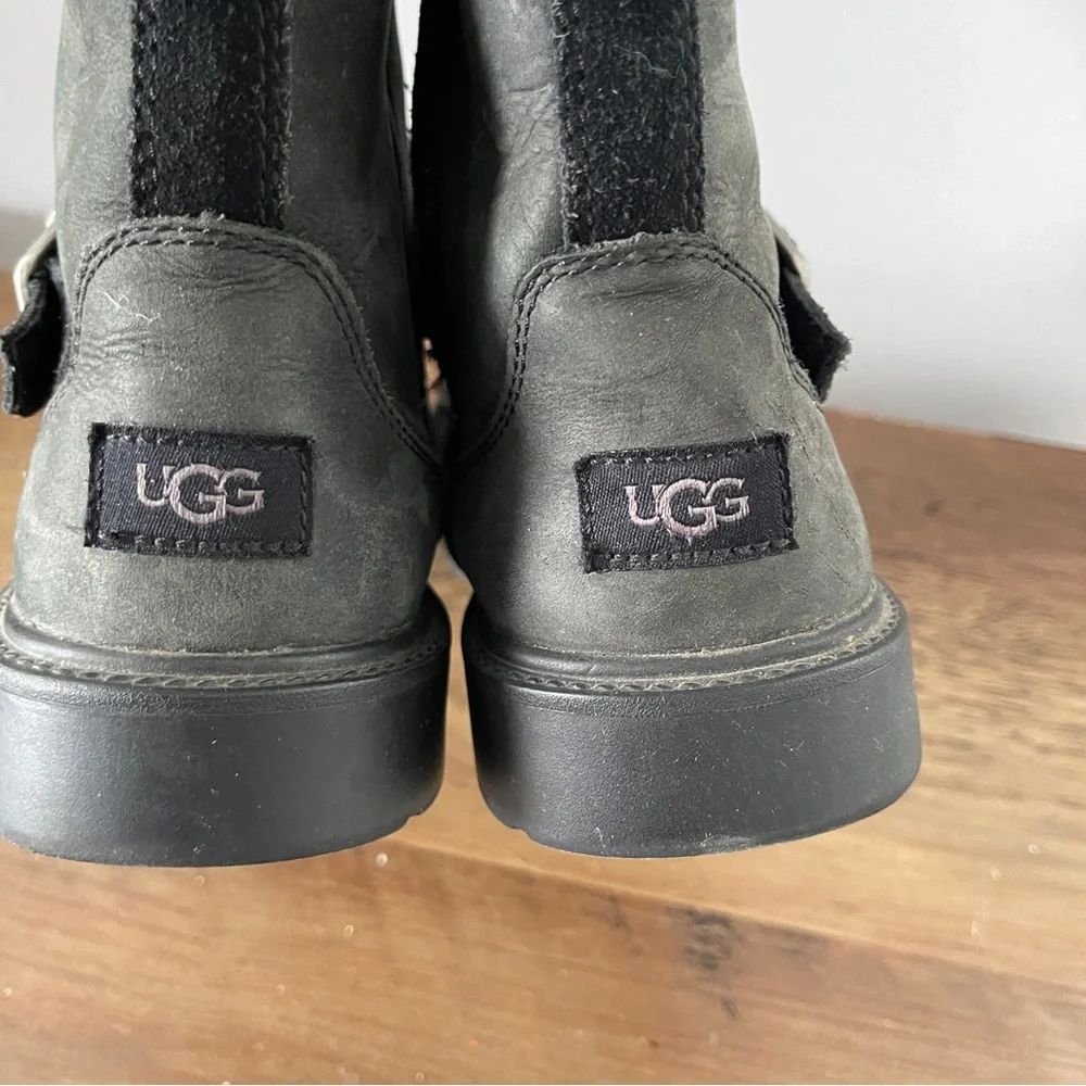 UGG Dark Gray Leather Boots